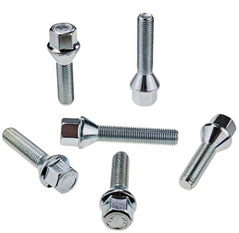 10 hjulbultar hjulbultar M12 x 1,5 konisk linning SW17 Skaftlängd: 50 mm för stål- och aluminiumfälgar