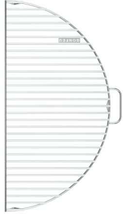 BonFeu BonGrill Grillrost aus verzinkter Stahl - Plancha Grillplatte - Grillplatte Gasgrill, Plancha Gasgrill, Plancha Grill - Grillmatte für Feuerschale, Feuerkorb und Gartenkamin - ½ Ø80cm