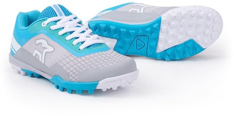 KOOKABURRA Unisexe-Jeunes Orbit Junior Chaussures de Hockey Gazon, Gris Menthe, 1 UK