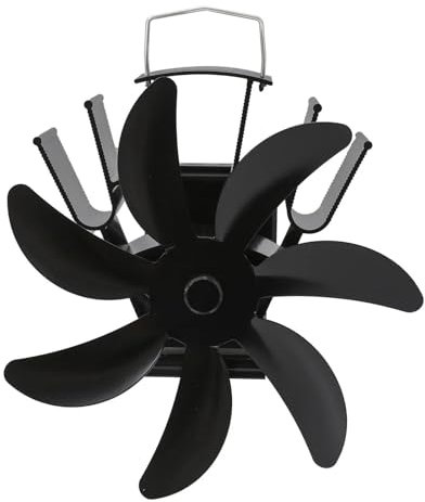 Holzofenventilator Wärmebetriebener Kaminventilator Mit 7 Flügeln, Leiser, Sicher Brennender Ofenventilator, Effiziente Wärmeverteilung For Den Brennholz-Holzbrenner Zu Hause Energiesparender Ofenvent