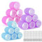 AiQInu 30 Pièces Bigoudis Cheveux, Comprenant 18 Bigoudis Magiques Et 12 Pinces Métalliques, Gros Cheveux Pour Les Femmes Et DIY Enfants