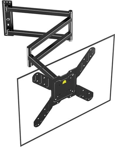 FORGING MOUNT TV-väggfäste Vridbar 90 Grader för 26-65 Tums TV, 820 mm Extra Lång Arm, Utdragbar Väggmontering, Rymmer 35 kg, Max. VESA 400 x 400 mm