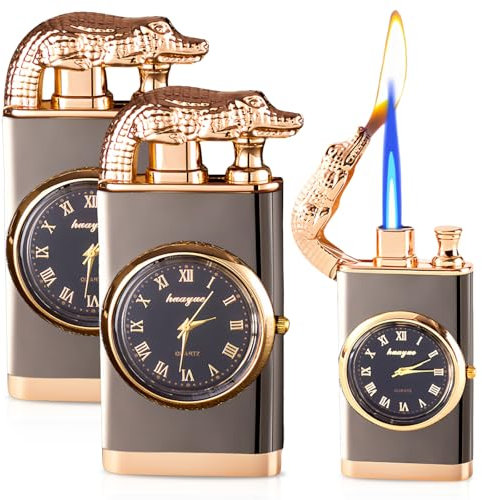 2 Stück Sturmfeuerzeug Jetflamme: Nachfüllbar Gasfeuerzeug, Winddicht Jet Feuerzeug Sturmfeuerzeug Gas Feuerzeug Sturmfeuerzeug (ohne Gas) (Schwarz und Weiß)