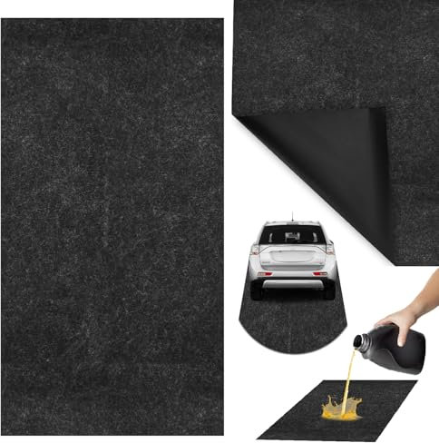 Tyafzzn Premium Öl Auffangmatte 90x150, Werkstatt Ölmatte, Schneidbare Werkbankunterlage, Wasser- und Ölsaugende Motorradmatte Garage, rutschfeste Garagenbodenmatten