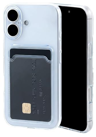 Chengyuanfeng för iPhone 17 Pro Max Skal med korthållare Ultra-Tunt 1,5 mm Transparent Kortskal i Anti-Gulnande TPU med Kortfack Wallet Case med Kortplats för Kontaktlös Pendling (SL), Campus & Gym