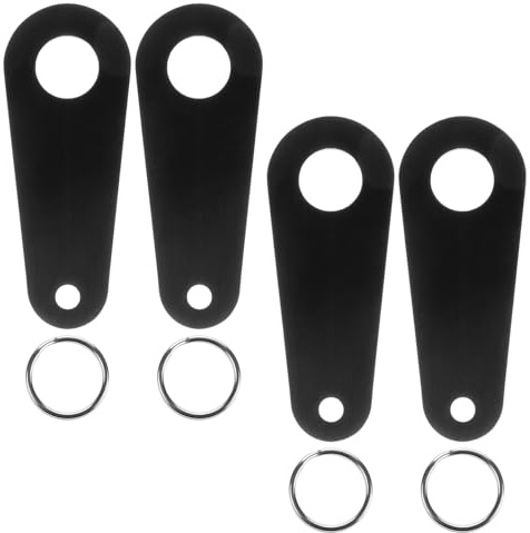 Beatifufu 4 Piezas Soporte Metálico Resistente para Campana Motera con Anilla Partida de Colgadores para Motocicleta Diseño Antivibración y Resistente al Clima Color Negro Instalación Rápida