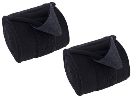 jojnsha Protectores De Piernas Equinas Antirozaduras con Cinturón Elástico para Caballos Activos Vendajes Envolventes Pata De Caballo para Clima Frío