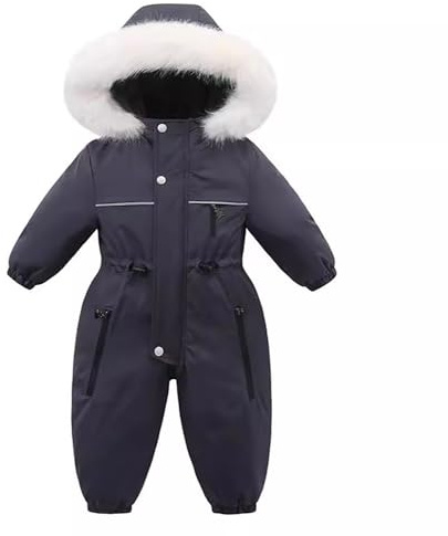 MOVAWAKY Vêtements de Ski Fille Chaude, Ensemble de Ski Hiver Pantalon Combinaison Enfant 3 Ans Combinaison Neige Pilote Mixte Enfant 12 Ans pour Fille Garçon