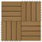 vidaXL 11x Terrassenfliesen WPC 30x30cm 1qm Teakfarbe Fliese Holzfliesen