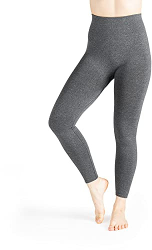 Britt's Knits Womens Fleece-Lined Legging Tights, Gray, Large-X-Large US