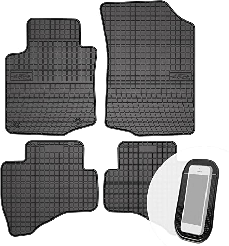 moto-MOLTICO Gummimatten Auto, 4-teiliges Set, Allwetter Gummi Fußmatten, Antirutsch & Wasserfest Autoteppiche - passend für Citroen C1 Toyota Aygo Peugeot 107 2005-2014