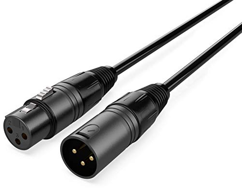 Audibax Silver Black Cable XLR Macho a XLR Hembra 5 Metros Negro