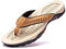 ChayChax Herren Zehentrenner Flip Flops Outdoor Sport Strand Sandalen Sommer Hausschuhe Badelatschen mit rutschfest Gummisohle,Khaki,44 EU