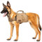 OneTigris Hunderucksack Camping Wandern Reißen Hundebackpack für M/L Größe Hunde (M, Braun)