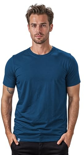 ALPIN LOACKER Camiseta de Manga Corta con Lana Merino - Suave, Secado Rápido y Termorreguladora para Deportes, Senderismo, Escalada, Trekking y Esquí - Hombre