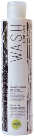 Wash - Shampoo LOW POO - Shampoo protettivo con alto contenuto di proteine e senza solfati - Con Proteine della Soia e Olio Essenziale Di Salvia Bianca - 200 ML