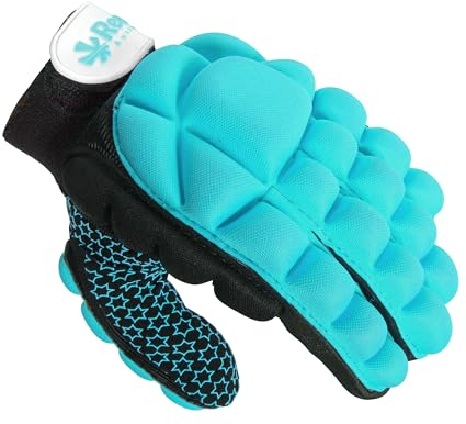 Reece Hockey Handschuh - Komfort Full Finger Handschuh - Silikonstollen für Besseren Griffe und Vollständigen Schutz - Linkshandschuh - Hockey Handschuhe Kinder - Weiß - Größe S