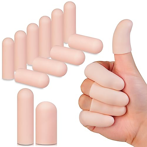 EDNYZAKRN 20PCS Protectores de Gel para Pulgares, Vendas de Silicona para Dedos (Rosa)
