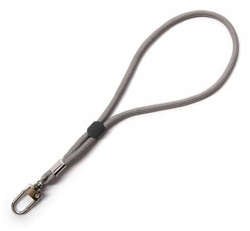 trage.band® Cinturino da polso corto regolabile con moschettone, grigio