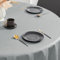 Romanstile runde Wachstuchtischdecke Tischdecke 140 cm grau outdoor PVC Tablecloth Tischtuch abwaschbar wasserdicht wetterfest für Weihnachten, Esstisch,Garten,Balkon,Terasse,Grill,Party,Sommer,Herbst