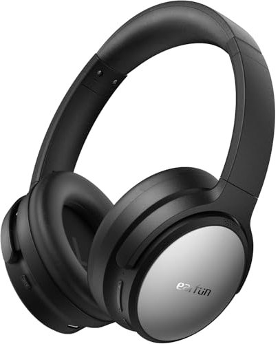 EarFun Tune Pro Over-Ear Kopfhörer Kabellos, Aktiver Geräuschisolierung, Dual-Dynamic-Treibern, Hi-Res Audio, 120 Std. Akku, Bluetooth 5.4 Kopfhörer mit 5 KI-Mikrofone, Multipoint, APP, Theatermodus