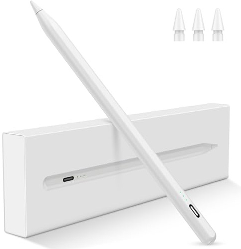 Stylus Pen for iPad 2026-2018, 15 Mins Fast Charge Pencil for iPad A16 11th/10th/9-6th Generation, Air M4 M3 M2 11/13/5-3rd, Pro M4 11/12.9/13, Mini A17 Pro/6/5th, Tilt Sensitivity Palm Rejection