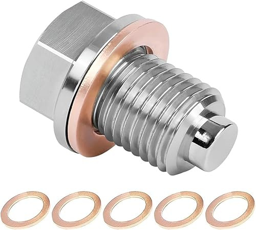 Vite scarico olio magnetico M12x1.5 - Acciaio inossidabile 304 Forte magnetico per tutti i veicoli - Vite serbatoio olio universale per proteggere il motore