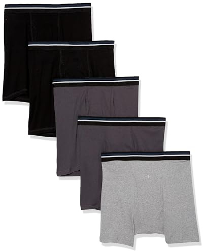 Amazon Essentials Hombre Calzoncillo Bóxer de Algodón Transpirable, Sin Etiquetas