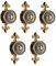 MUXSAM 5Pcs Pulls Handles Knobs for Drawer Door Kitchen,Cabinet Knobs Furniture Wardrobe Round Antique - Antique Brass