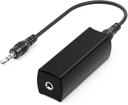 DriverGenius HumShield Series | 3,5-mm Entstörfilter Gegen Masseschleifen, Brumm- & Rauschunterdrücker für Auto-Audio, Heim-HiFi & PC-Lautsprecher (GLI-35A, Passiver TRS-Entstörer, 1 Stück)