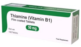Vitamin B1 Thiamine 50mg 100 Vegetarian Tablets - High Strength B1 Supplement, for Men & Women - Supports Energy Production, Made in the UK