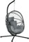Outsunny Hängesessel, Hängeschaukel mit Kissen, Hängestuhl mit Klappbarem Sitzkorb, Becherhalter, Rattanoptik für Indoor, Outdoor, bis 120 kg Belastbar, Stahl, Grau
