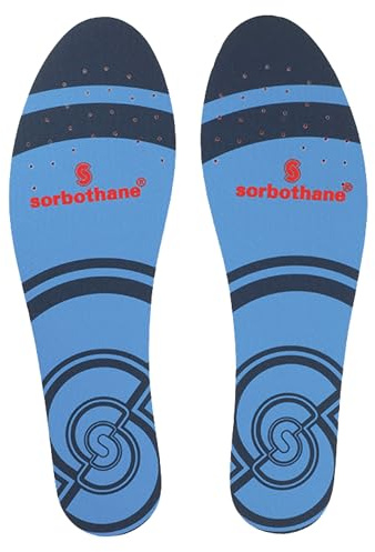 SORBOTHANE Semelles Full Strike - 42 - Absorbant les chocs - Pour chaussures de football, course ou marche - Réduction des chocs pour fasciite plantaire, soutien du talon et douleurs de la voûte