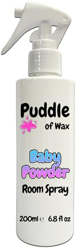 Baby Powder Room Spray - 200ml Bottle - Atomiser Mist - Calm & Relaxing Scent - Vegan Friendly - Puddle of Wax - Made in the UK