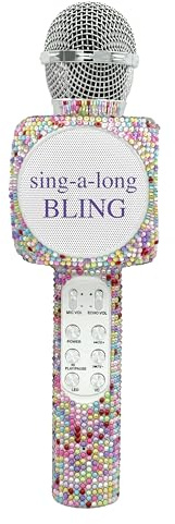 Sing-Along Bling Bluetooth Karaoke Microphone with LED for Karaoke Speaker