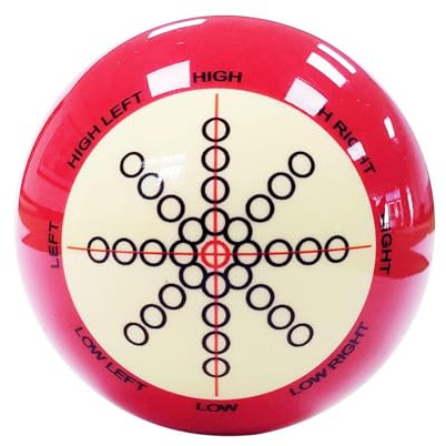 Palla da biliardo da allenamento, palla da biliardo per mazze alte e medie, strumento di assistenza per allenamento indoor con linee e punti standard per America Pool Eight Ball