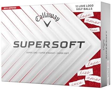 Callaway Golf Supersoft Golfball 2025, Love Heart Edition, Valentine