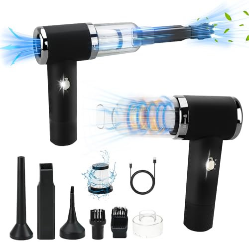 D-Lumina Aspirador De Mano Potente,15000PA Mini Aspirador Coche Potente Portátil Recargable con Lavable Filtro Hepa,Apta para Limpieza Profunda de Coches y Hogares.