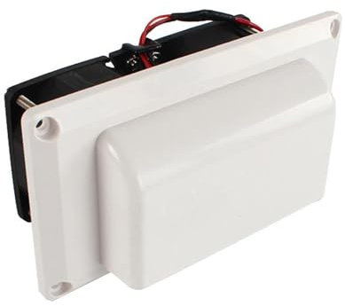 ZMYOZDO 12v pour hotte aspirante Ventilateur Noir et Blanc évent de Cuisine pour Camping-Car(Bianco)