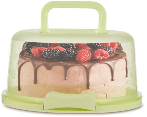Porte-gâteau de qualité alimentaire – Boîte de transport sécurisée avec couvercle transparent, poignée | Récipient de stockage réutilisable pour Cupcakes, Biscuits, boîte à gâteaux polyvalente, économ