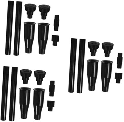 Kisangel 3 Sätze Teichbrunnen-set Zubehör Für Teichpumpen Statuendüsen Wasserdüsen-ersatzadapter Teichbrunnenkopf Adapter Für Springbrunnenpumpen Teichdüsen Black Plastik 8 Stück * 3