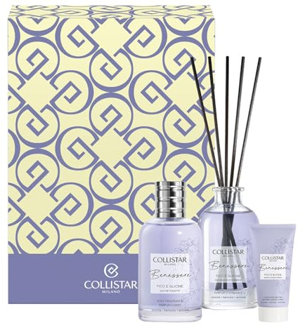 Collistar Fig och glycin, presentförpackning för kvinnor, Eau de Toilette 100 ml, flytande kroppssmör 50 ml, rumsdoft 100 ml, medelhavsdoft