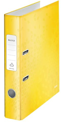 Leitz WOW Gaffelpärm, A4, 50 mm bred rygg, gul, 10060016