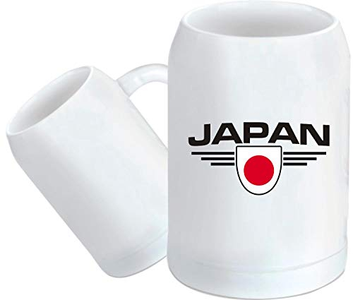 Shirtstown Chope à bière, Japon, armoiries, pays, bière, verre, mesure, logo, football, club, sport.