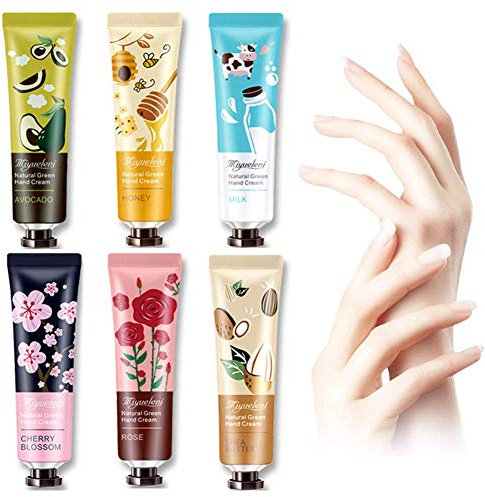 Crème Mains, Coffret Cadeau Femme Crèmes Mains, Coffret Cadeau Femme, Regalos Navidad Originales, 6 * 30 g