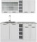 Vicco Singleküche R-Line, Weiß Landhaus/Weiß, 160 cm ohne Arbeitsplatte