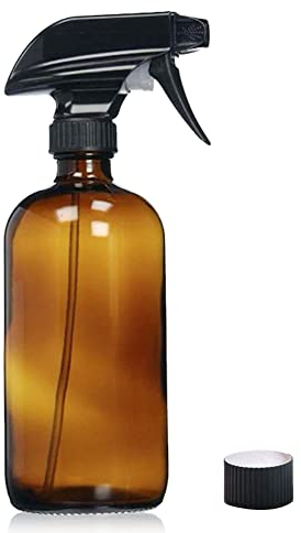 Flacone Spray Bottiglie Spray Vuote Vetro Ambra Grilletto Essenziali Con Impostazioni Di Flusso Di Nebbia Con Pompe Nere Per Oli Essenziali Pulizia Stanza Aromaterapia Profumo Viaggio (1000ML)