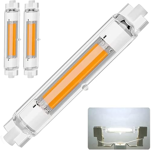 R7S LED 118mm 30W Dimmbar Glühbirne, R7S LED 118mm 30W Lampen Ersatz für 200W 300W Halogen Leuchtmittel, LED R7S Kaltweiß 6000K, 3000LM, 360 Grad Licht, Kein Flackern, 2er Pack