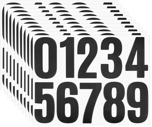 Lot de 100 numéros adhésifs réfléchissants de 10,2 cm pour boîte aux lettres, numéros d'adresse, poubelles, autocollants pour panneaux, portes, voitures, camions, adresse professionnelle