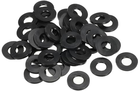 PATIKIL M12 Rubber Flat Washer 40 Pack 12x24x3mm Sealing Spacer | Gasket Ring, for Faucet Pipe Water Hose Fastener Bolt, Black